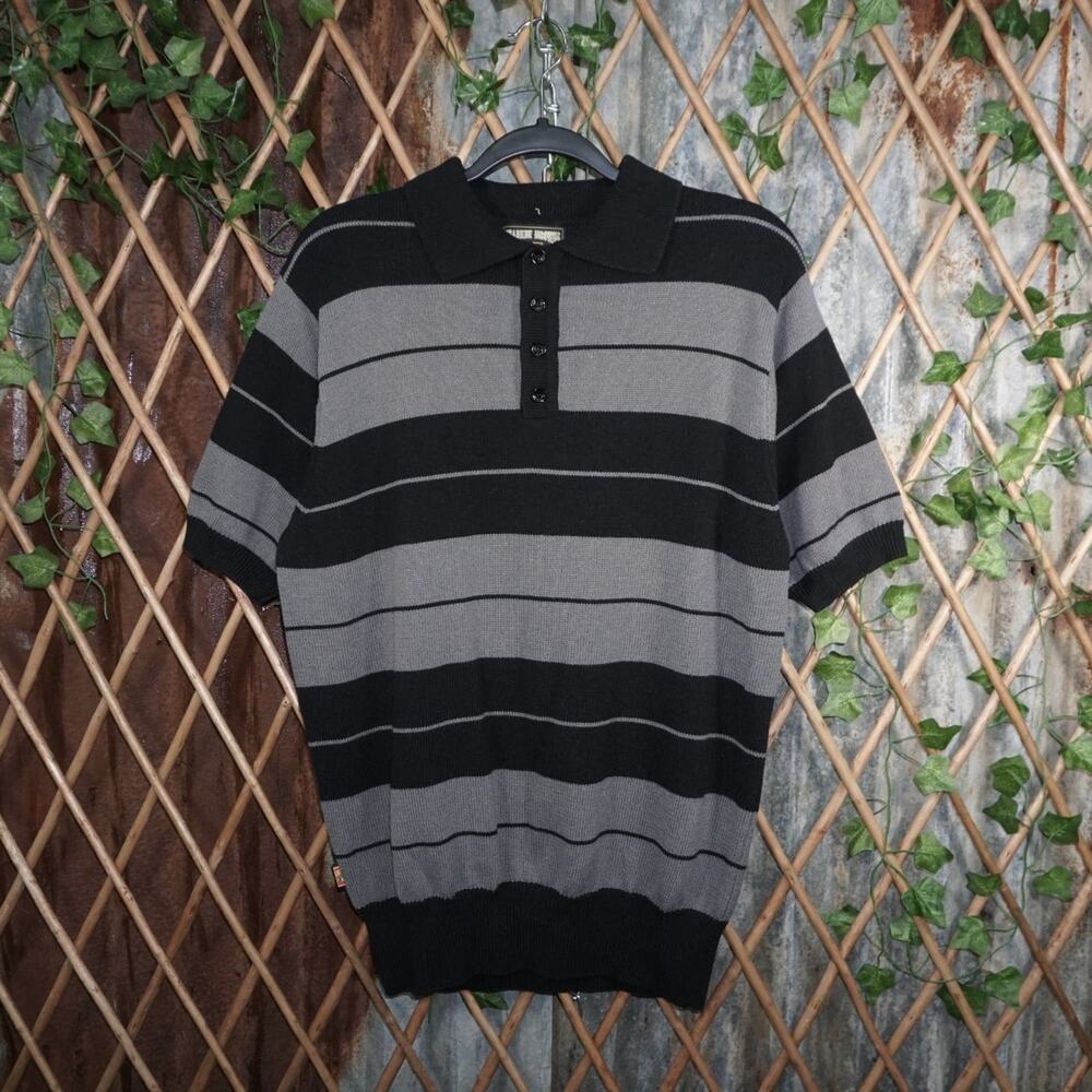 M - Vintage Y2K Fb County Shirts charlie brown stripe polo